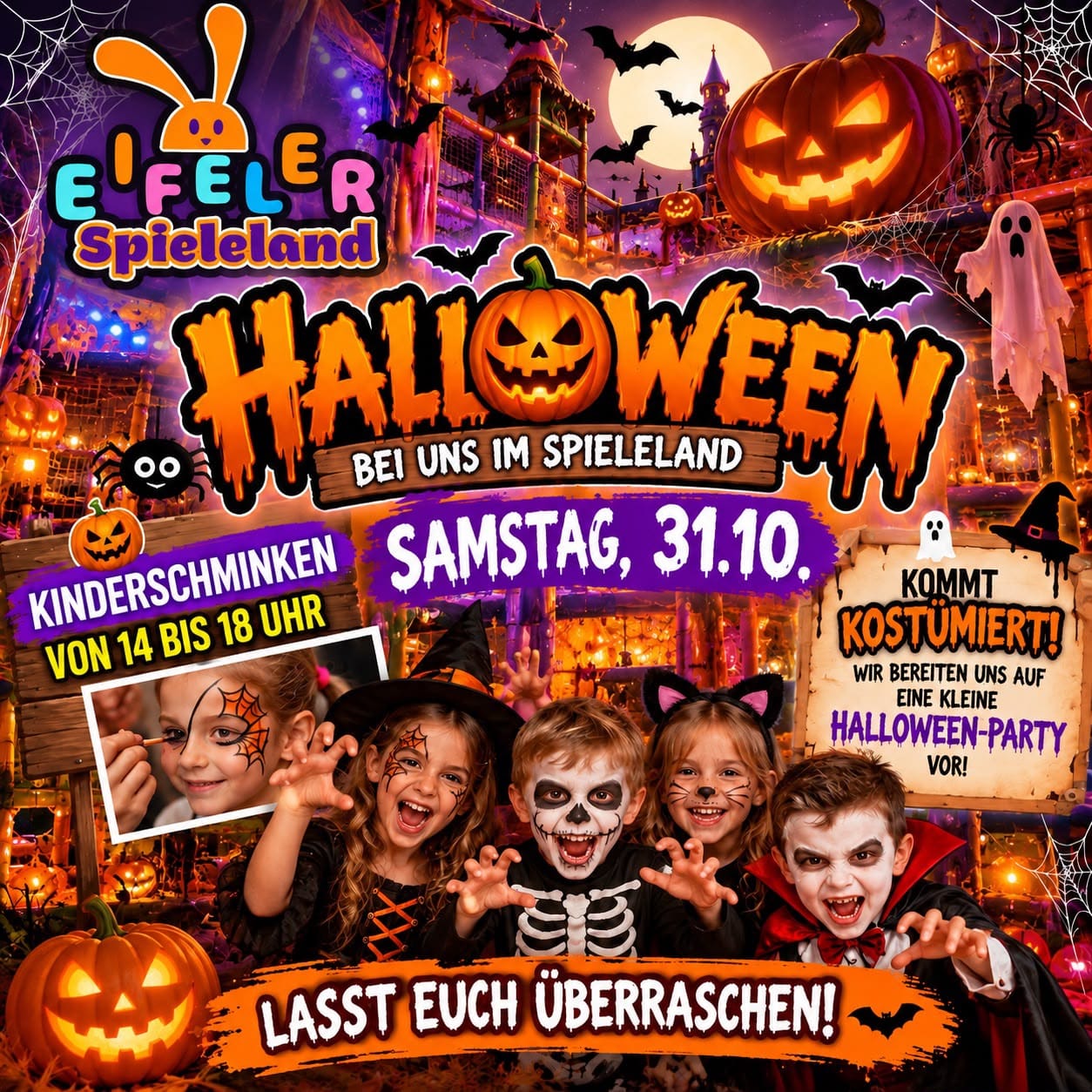 Halloween am 31. Oktober im Eifeler Spieleland